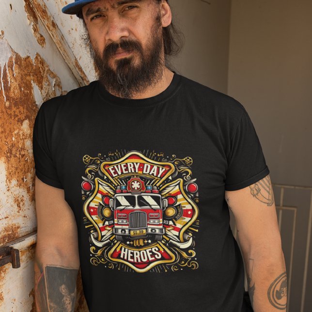 Camiseta Camión de bomberos de héroes cotidianos (Subido por el creador)