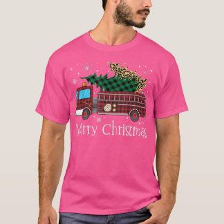 Camiseta Camión de bomberos de navidad de bombero de bomber
