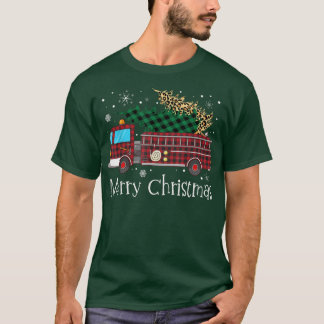 Camiseta Camión de bomberos de navidad de bombero de bomber