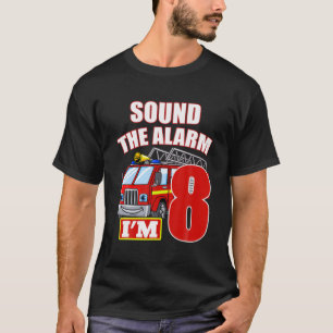 Camiseta Camión de bomberos divertido 8 Niño bombero de cum