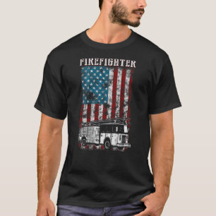 Camiseta Camión de bomberos en problemas bombero estadounid