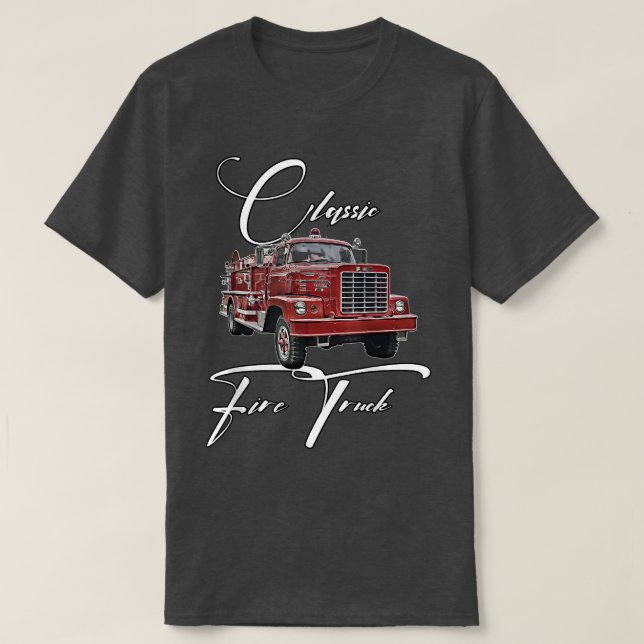 Camiseta Camión de bomberos, futuro bombero, Camión clásico (Diseño del anverso)