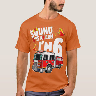 Camiseta Camión de bomberos niños 6 cumpleaños bombero 6 añ