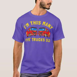 Camiseta Camión de bomberos niños niño niño de segundo cump