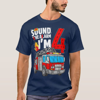 Camiseta Camión de bomberos para niños de 4 años bombero de