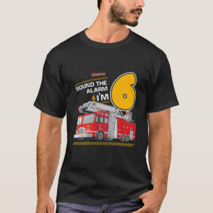 Camiseta Camión de bomberos para niños de 6 años cumpleaños