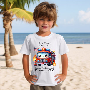 Camiseta Camión de bomberos responde a las llamadas de emer