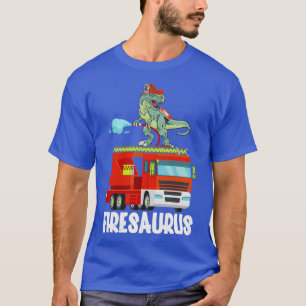 Camiseta Camión de bomberos Saurus Firetruck Dinosaur