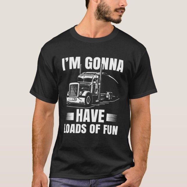 Camiseta Camión de camión 18 CDL Trailer Road Truck (Anverso)