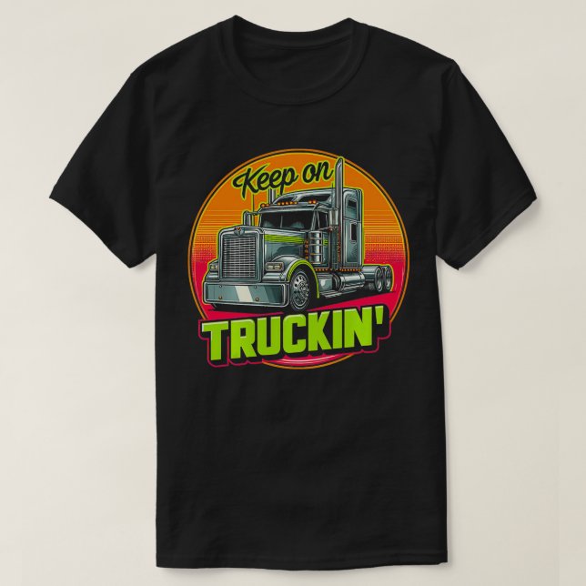 Camiseta Camión de camión retro Camión camionero (Diseño del anverso)