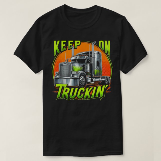 Camiseta Camión de camión retro Camión camionero (Diseño del anverso)