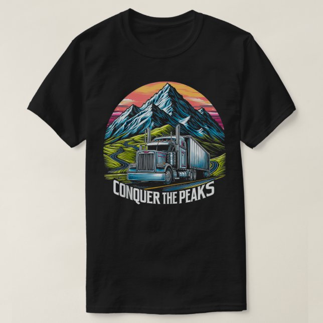 Camiseta Camión de camión retro Camión camionero (Diseño del anverso)