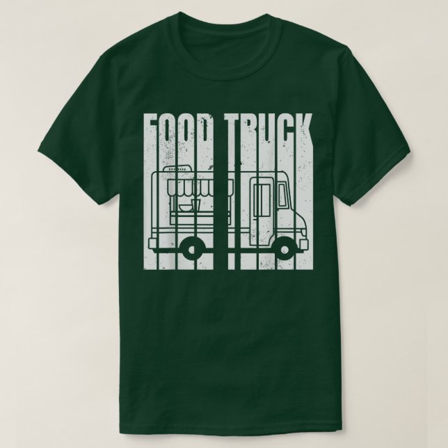 Camiseta Camión de comida antiguo 3122 (Diseño del anverso)
