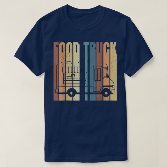 Camiseta Camión de comida antiguo 3124 (Diseño del anverso)