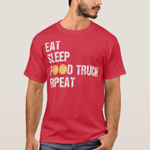 Camiseta Camión de comida Graciosa Comer Sleep Food Truck L