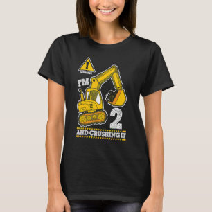 Camiseta Camión de construcción 2º cumpleaños Digger de 2 a