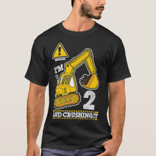 Camiseta Camión de construcción 2º cumpleaños Digger de 2 a