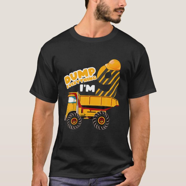 Camiseta Camión De Construcción 9.º Aniversario Constructor (Anverso)
