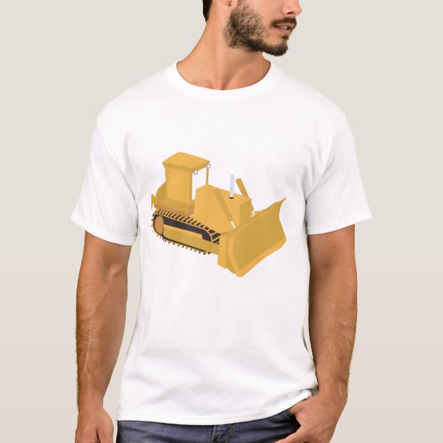 Camiseta Camión de construcción de bulldozer (Anverso)