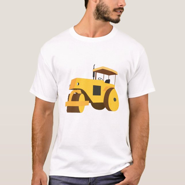 Camiseta Camión de construcción de compresores de rodadura  (Anverso)