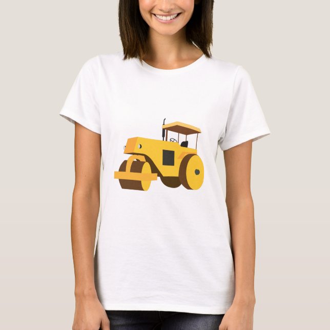 Camiseta Camión de construcción de compresores de rodadura  (Anverso)