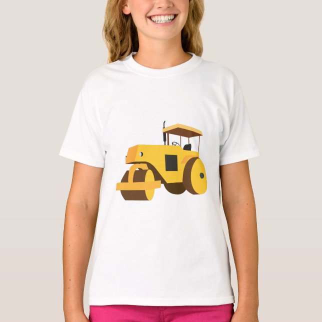Camiseta Camión de construcción de compresores de rodadura  (Anverso)