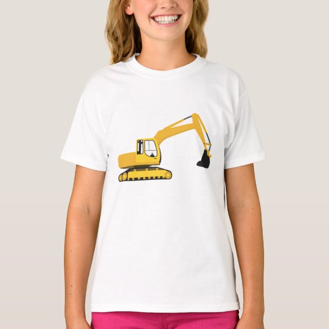 Camiseta Camión de construcción de excavadoras (Anverso)