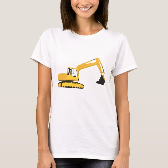 Camiseta Camión de construcción de excavadoras (Anverso)
