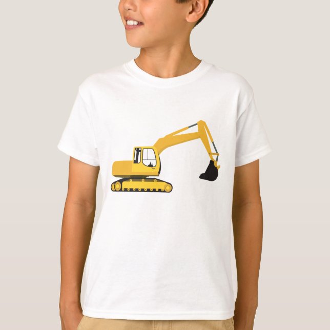 Camiseta Camión de construcción de excavadoras (Anverso)