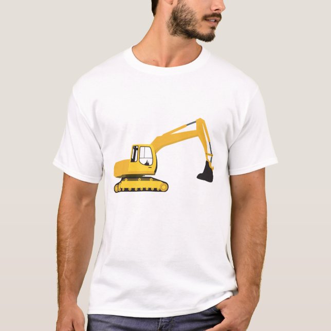 Camiseta Camión de construcción de excavadoras (Anverso)