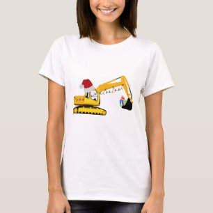 Camiseta Camión de construcción de excavadoras de navidades