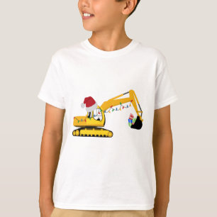 Camiseta Camión de construcción de excavadoras de navidades