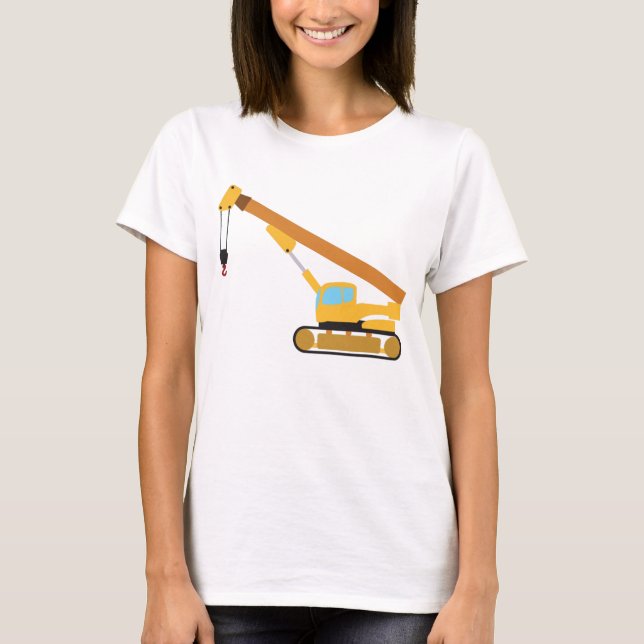 Camiseta Camión de construcción de grúas (Anverso)