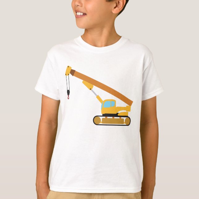 Camiseta Camión de construcción de grúas (Anverso)