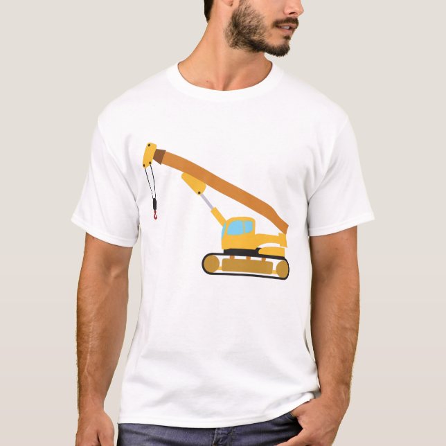 Camiseta Camión de construcción de grúas (Anverso)