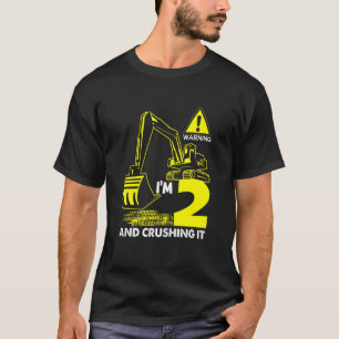 Camiseta Camión de construcción de niño de 2º cumpleaños 2