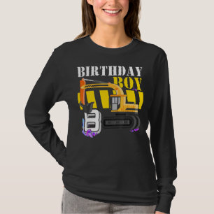 Camiseta Camión de construcción Excavadora 8 cumpleaños niñ