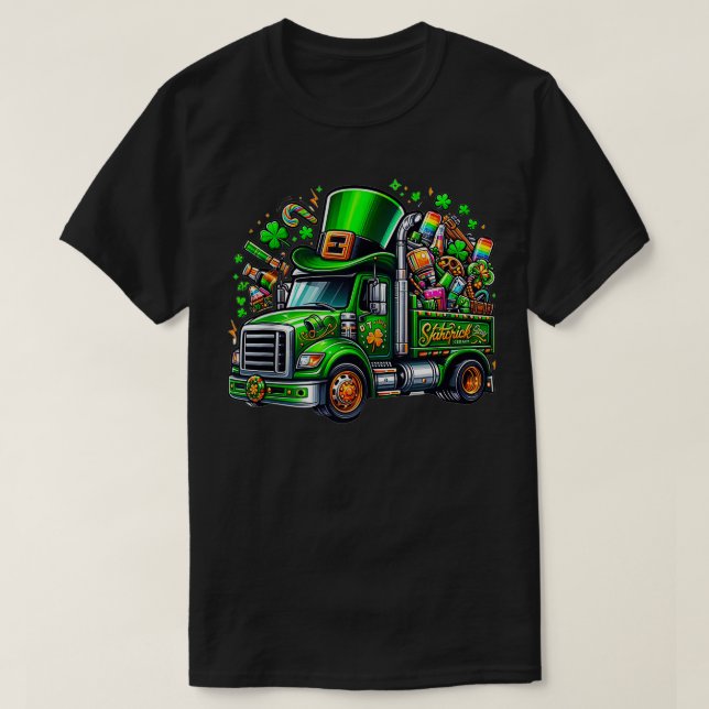 Camiseta Camión de construcción irlandés Crane Toddler Boys (Diseño del anverso)