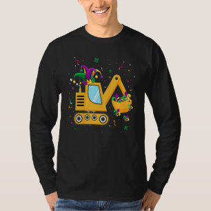 Camiseta Camión De Construcción Mardi Gras Para Niños Peque