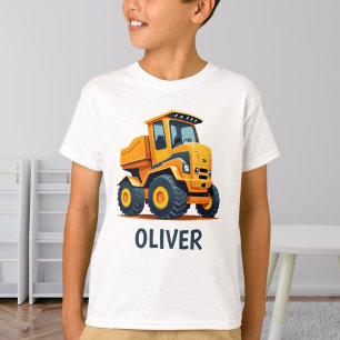 Camiseta Camión de construcción moderno lindo personalizado