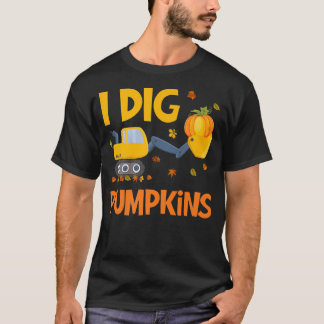 Camiseta Camión de construcción Niño de la calabaza del oto