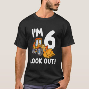 Camiseta Camión de construcción para niños 6 cumpleaños 6 T