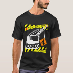 Camiseta Camión De Construcción Para Niños De 4 Años Regalo