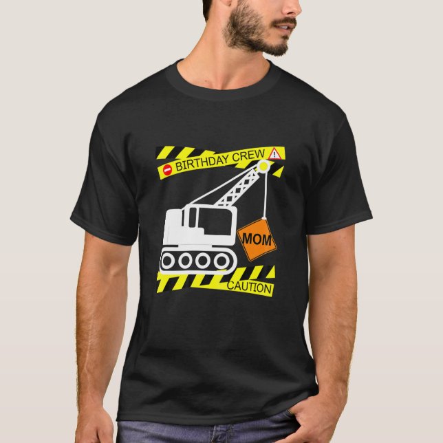 Camiseta Camión De Construcción Tema Diseño Mamá Del Nacimi (Anverso)