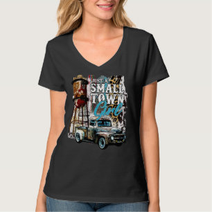 Camiseta Camión de Cowgirl leopardo solo un pequeño Chica W