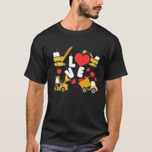 Camiseta Camión de El día de San Valentín de basurero de co