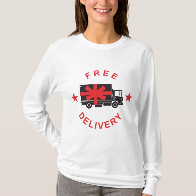 Camiseta Camión de entrega de envío gratis (Anverso)