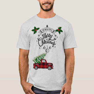 Camiseta Camión de felpa navideña
