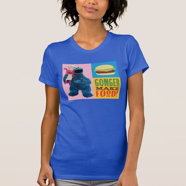 Camiseta Camión de foodie de Cookie Monster | Gonger Make F (Anverso)