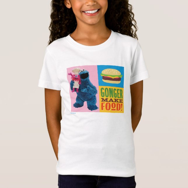 Camiseta Camión de foodie de Cookie Monster | Gonger Make F (Anverso)